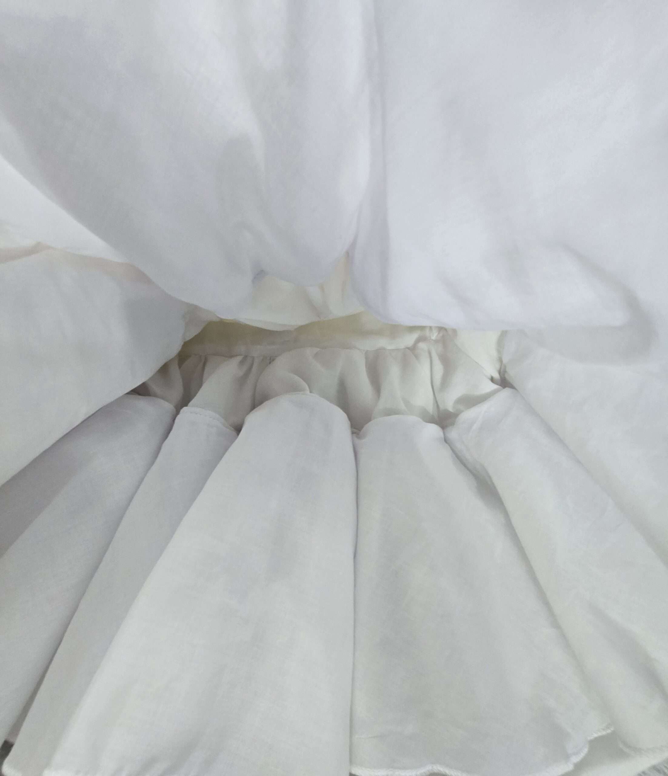 Espectacular Vestido de Ceremonia Niña Blanco con Mangas Abullonadas para Bautizo, Arras y Primer Cumpleaños 2026 - Imagen 7
