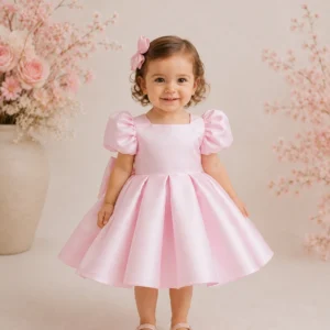 vestido de ceremonia niña rosado